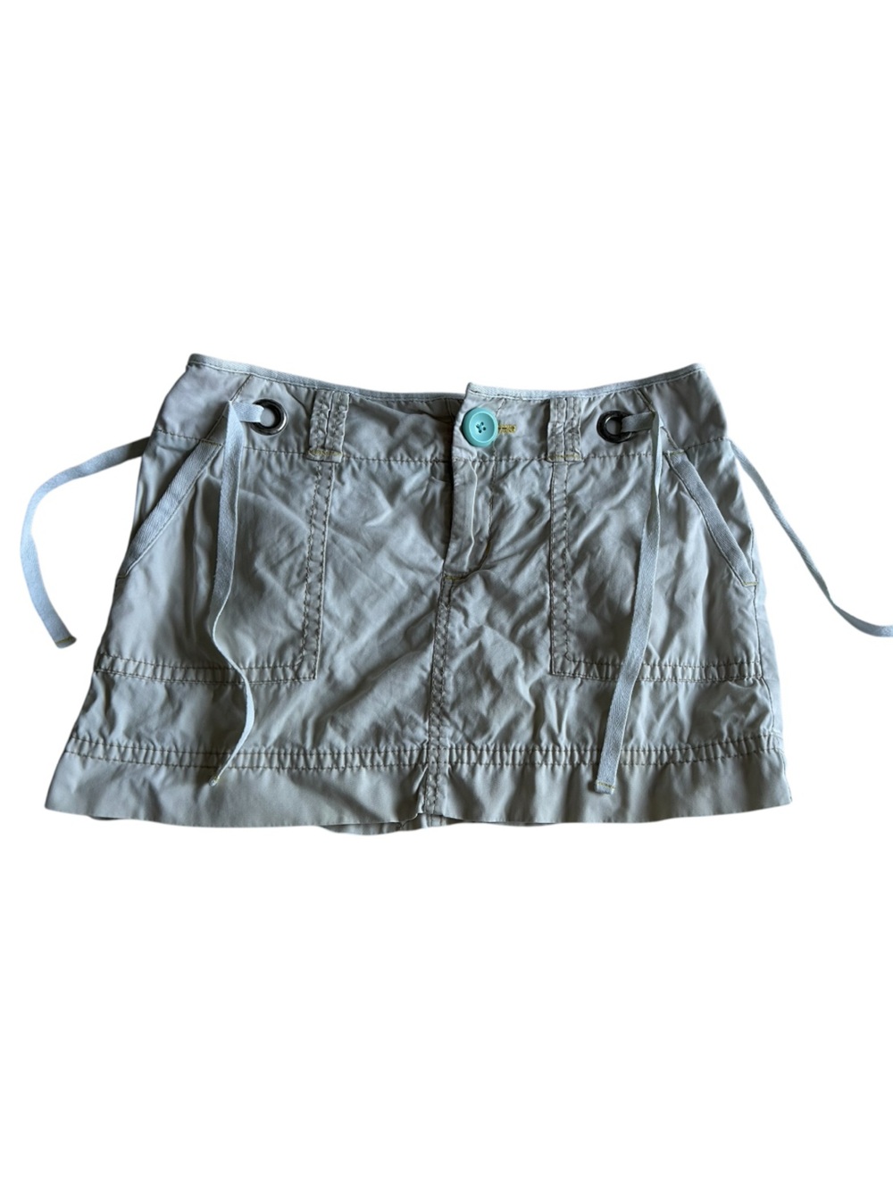 American Eagle Outfitters White Label with Teal Stitching